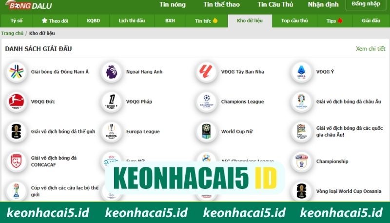 Bongdalu Cung Cấp Thông Tin Bóng Đá Trực Tuyến Mỗi Ngày 3 Chọn chuyên mục phù hợp trên Bongdalu
