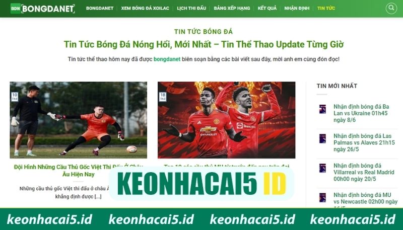 Tin tức bóng đá mới được cập nhật liên tục