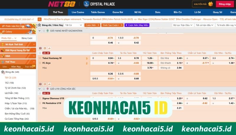 Net88 - Review Nhà Cái Trong Lĩnh Vực Cá Cược Thể Thao 3 Net88 cập nhật kho kèo thể thao cực hấp dẫn