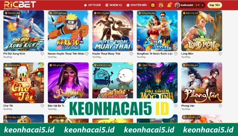 Ricbet - Đánh Giá Sự Nổi Bật Của Nhà Cái Trực Tuyến 4 Game nổ hũ tại Ricbet có hiệu ứng cực cuốn hút